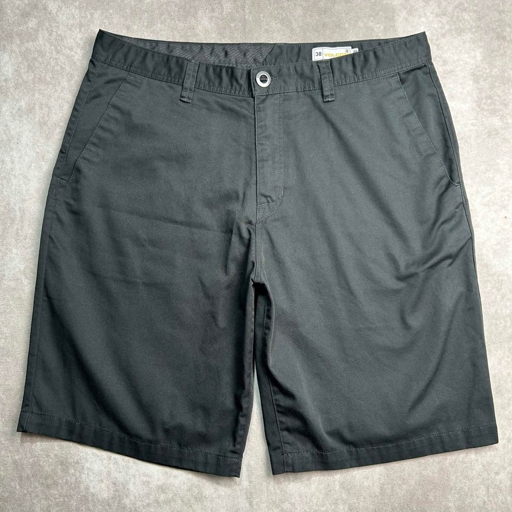 Volcom Mens True To This Stretch Chino Shorts Black Size 38 A0911600 Skater
